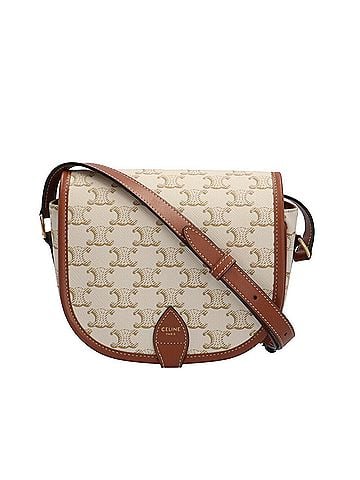 Céline Triomphe Brown Leather Shopper Bag (view 1)