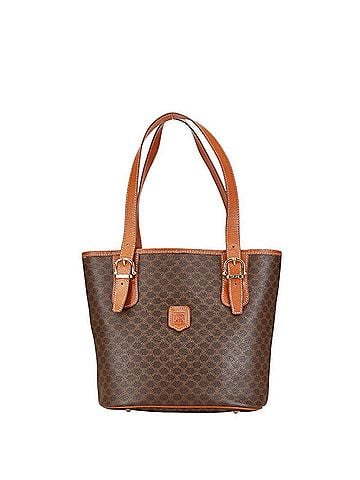 Céline Macadam Brown Canvas Tote Bag (view 1)