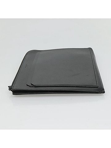 Yves Saint Laurent Black Leather Clutch Bag (view 2)