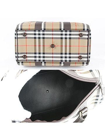 Burberry Nova Check Brown Canvas Travel Bag (view 2)
