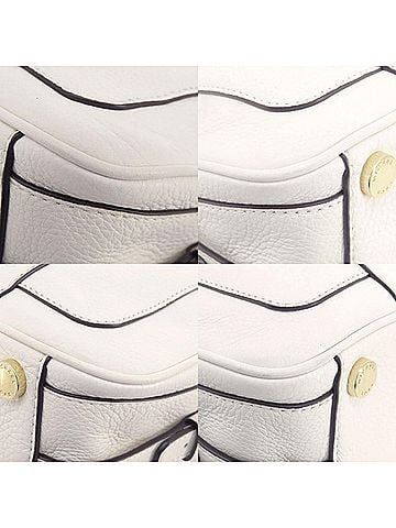 Michael Kors White Leather Tote Bag (view 2)