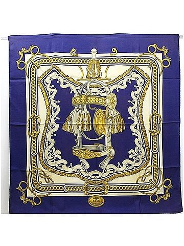 Hermès Carré 90 Purple Silk Scarf (view 1)