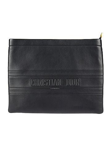 Dior Black Leather Clutch Bag (view 1)