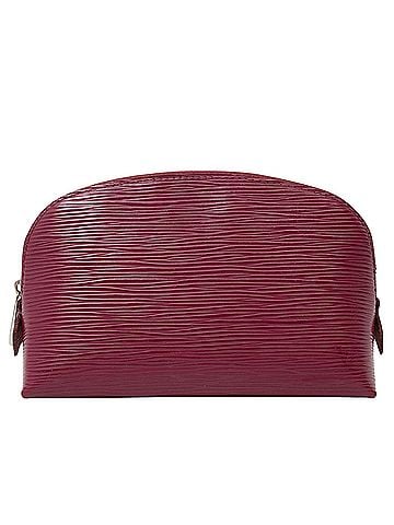 Louis Vuitton Cosmetic Pouch Burgundy Leather Clutch Bag (view 1)
