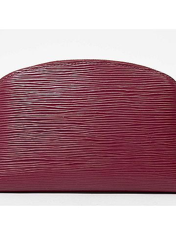 Louis Vuitton Cosmetic Pouch Burgundy Leather Clutch Bag (view 2)