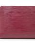 Louis Vuitton 100% Leather Solid Red Cosmetic Pouch Burgundy Leather Clutch Bag One size - photo 5