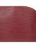 Louis Vuitton 100% Leather Solid Red Cosmetic Pouch Burgundy Leather Clutch Bag One size - photo 6