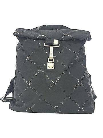 Chanel Travel Line Black Synthetic Backpack Bag (view 1)