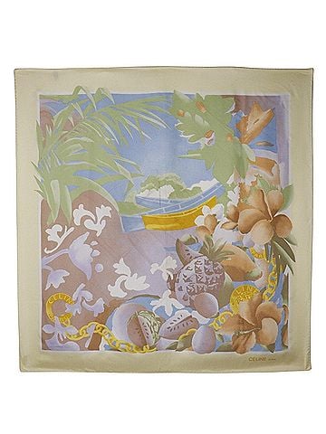 Céline Multicolour Silk Scarf (view 1)