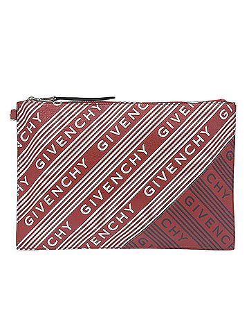 Givenchy Red Leather Clutch Bag (view 1)