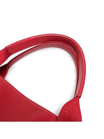 Balenciaga Navy Cabas Red Leather Tote Bag (view 2)