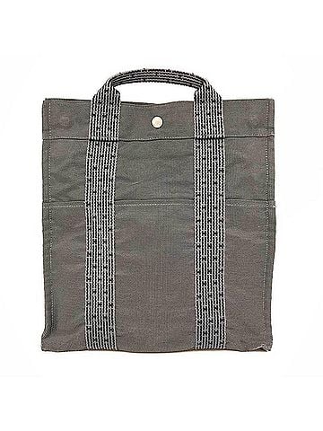 Hermès Herline Grey Canvas Backpack Bag (view 1)