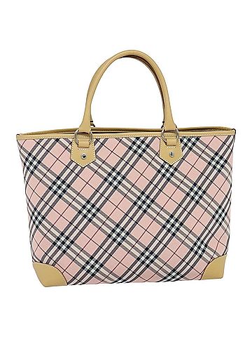 Burberry Nova Check Pink Synthetic Tote Bag (view 1)
