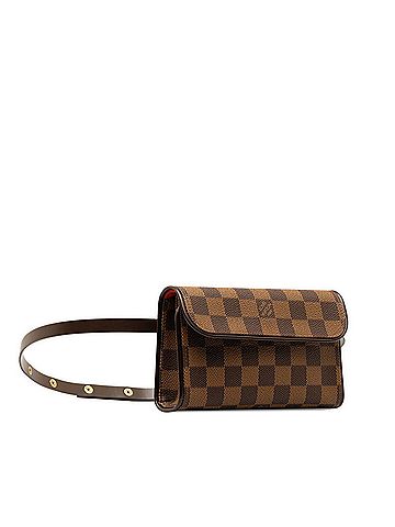 Louis Vuitton Pochette Florentine Brown Canvas Clutch Bag (view 2)