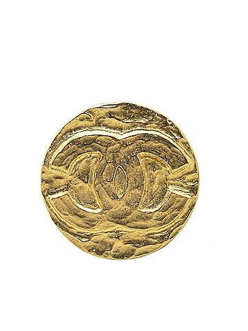 Chanel Coco Mark Gold Gold Plated Brooch Jewelry (view 1)