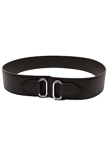 Hermès -- Black Leather Belt (view 1)