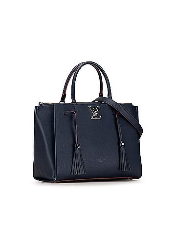Louis Vuitton Lockme Navy Leather Handbag (view 2)