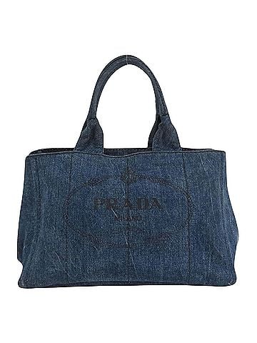 Prada Canapa Blue Denim - Jeans Tote Bag (view 1)
