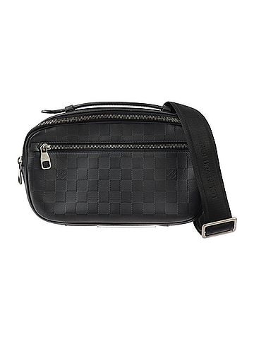 Louis Vuitton Ambler Black Canvas Clutch Bag (view 1)