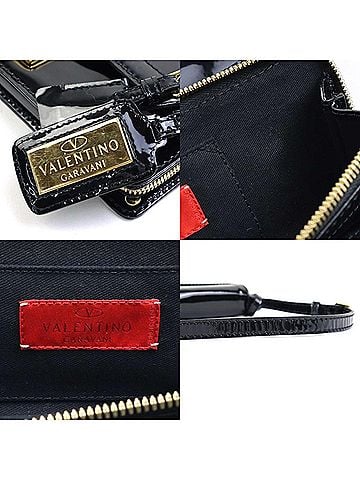 Valentino Garavani Black Patent Leather Shoulder Bag (view 2)