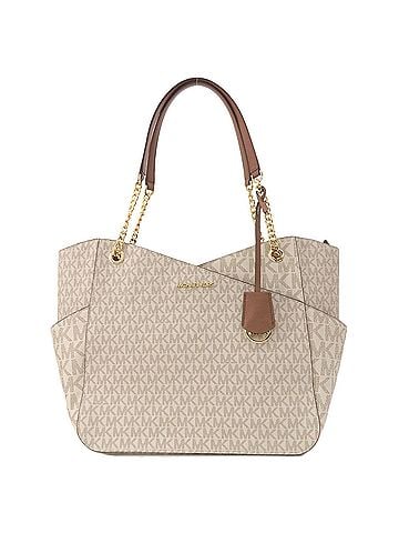 Michael Kors Signature White Canvas Tote Bag (view 1)
