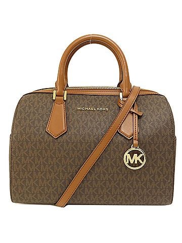 Michael Kors Signature Brown Canvas Travel Bag (view 1)