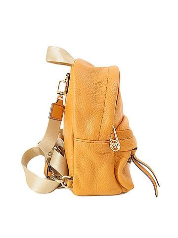 Michael Kors Orange Leather Backpack Bag (view 2)