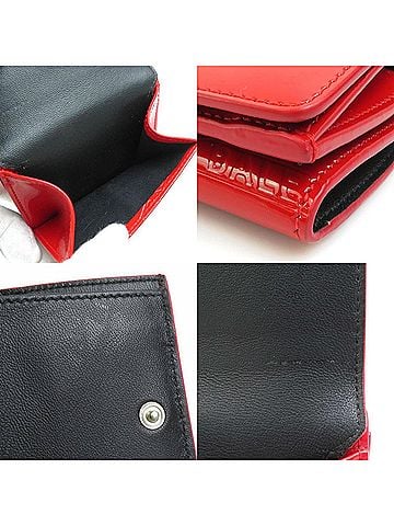 Balenciaga Red Patent Leather Wallet (view 2)