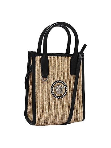 Versace Medusa Beige Canvas Tote Bag (view 1)
