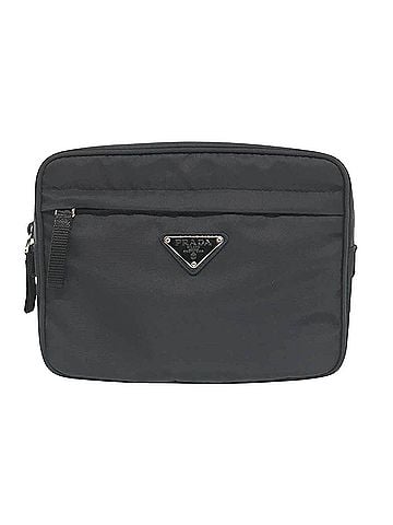 Prada Tessuto Navy Synthetic Clutch Bag (view 1)
