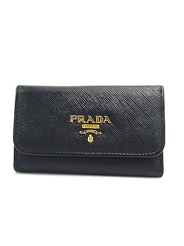 Prada Saffiano Black Leather Wallet (view 1)