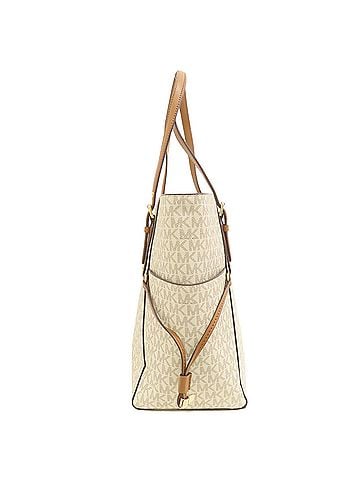 Michael Kors Voyager Beige Canvas Tote Bag (view 2)