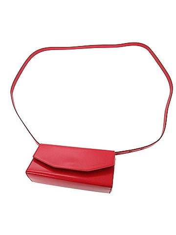 Salvatore Ferragamo Red Pony-Style Calfskin Clutch Bag (view 2)