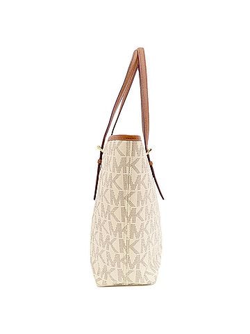Michael Kors Jet Set Beige Canvas Tote Bag (view 2)