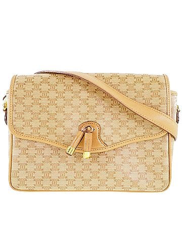 Céline Macadam Beige Canvas Shoulder Bag (view 1)