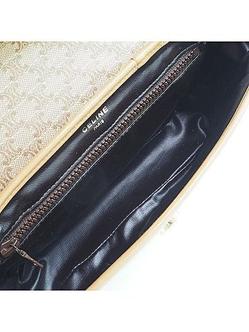 Céline Macadam Beige Canvas Shoulder Bag (view 2)