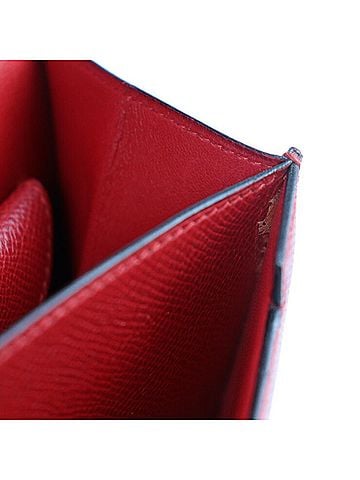 Hermès Faco Red Leather Clutch Bag (view 2)