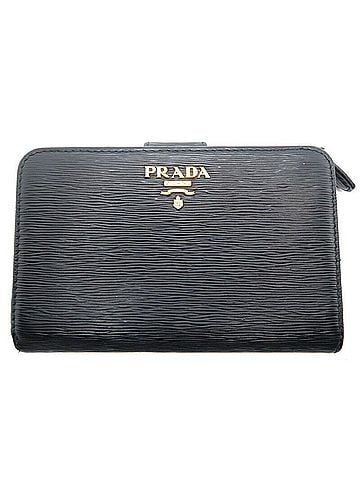 Prada Saffiano Black Leather Wallet (view 1)
