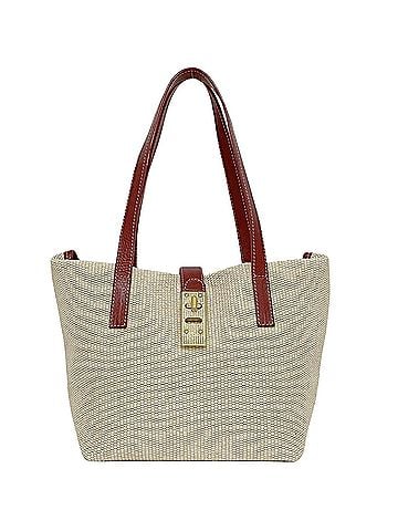 Valentino Garavani Beige Wicker Tote Bag (view 1)