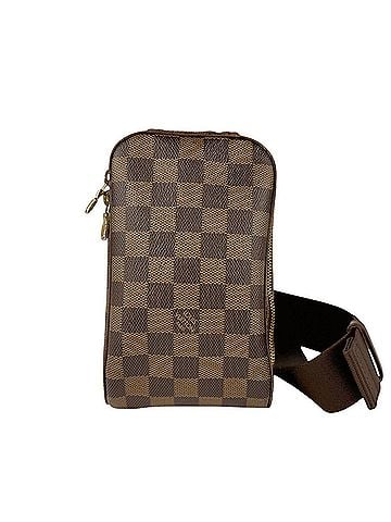 Louis Vuitton Geronimos Brown Canvas Clutch Bag (view 1)