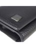 Dunhill 100% Leather Solid Black Black Leather Wallet One size - photo 2