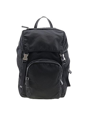 Prada Re-Nylon Black Synthetic Backpack Bag (view 1)