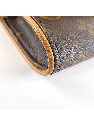 Louis Vuitton Twin Brown Canvas Clutch Bag (view 2)