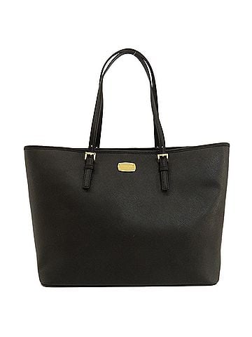 Michael Kors Black Leather Tote Bag (view 1)