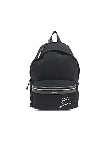 Saint Laurent Black Canvas Backpack Bag (view 1)