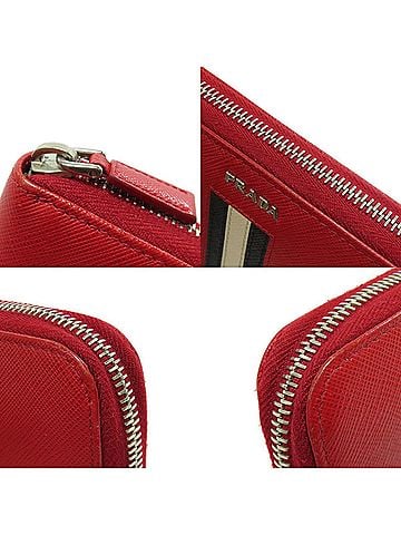Prada Saffiano Red Leather Wallet (view 2)