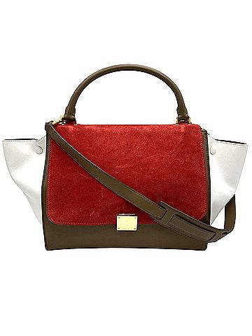 Céline Trapèze Brown Leather Tote Bag (view 1)