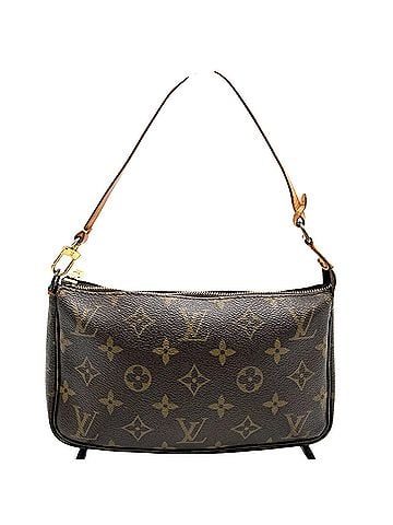 Louis Vuitton Pochette Accessoire Brown Canvas Clutch Bag (view 1)