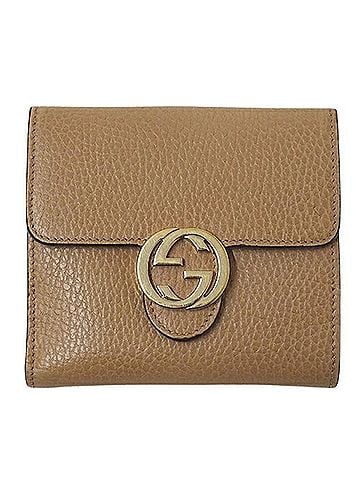 Gucci Interlocking G Beige Leather Wallet (view 1)