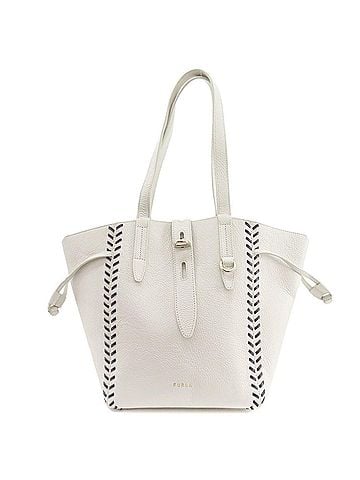 FURLA Net White Leather Tote Bag (view 1)